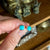 Turquoise Stud Earrings - Bezel