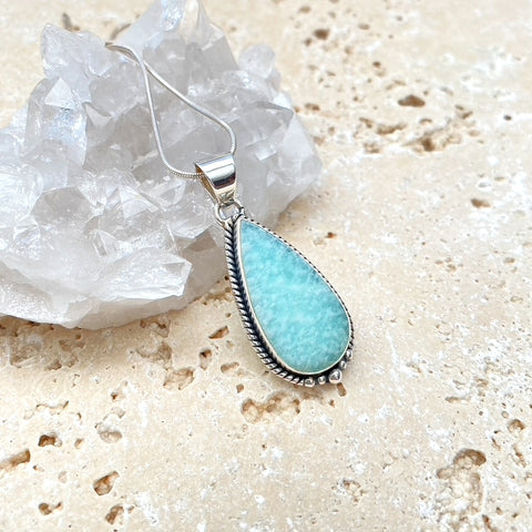 Amazonite Teardrop Pendant - Astrid