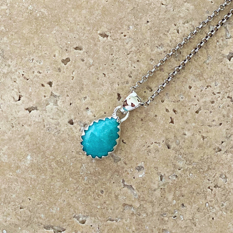 Amazonite Small Teardrop Pendant - Melita