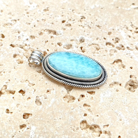 Amazonite Oval Pendant - Phoenix