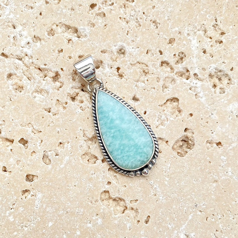 Amazonite Teardrop Pendant - Astrid