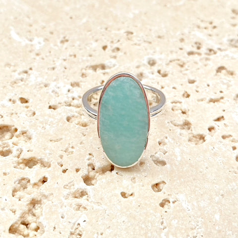 Amazonite Oval Ring - Solange