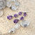 Amethyst Triple Gem Earrings - Gigi