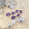 Amethyst Triple Gem Earrings - Gigi