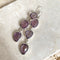 Amethyst Rose Cut Drop Earrings