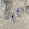 Amethyst Teardrop Earrings - Jali