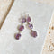 Amethyst Rose Cut Drop Earrings