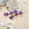 Amethyst Triple Gem Earrings - Gigi