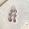 Amethyst Three Gem Drop Earrings