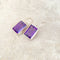Amethyst Rectangular Earrings - Grace