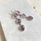 Amethyst Rose Cut Drop Earrings