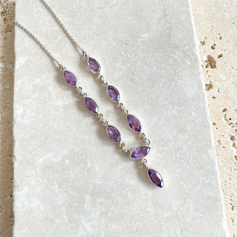 Amethyst Marquise Necklace - Grace