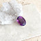 Amethyst Large Oval Pendant - Grace