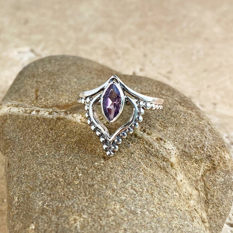 Amethyst Marquise Aria Ring