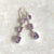 Amethyst Three Gem Drop Earrings