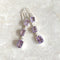Amethyst Three Gem Drop Earrings