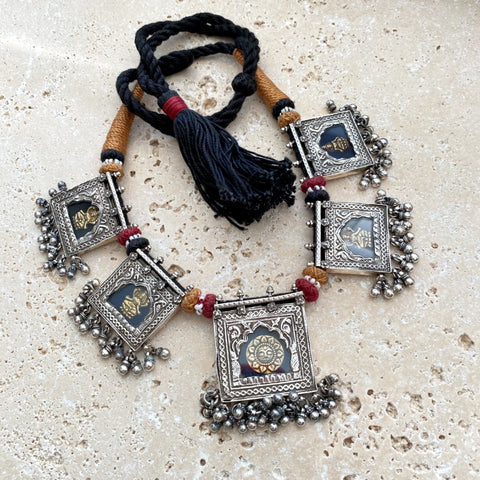 Silver Surya Amulet Necklace