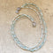 Aquamarine & Pearl Three Stand Beaded Necklace