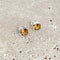 Citrine Stud Earrings - Bezel