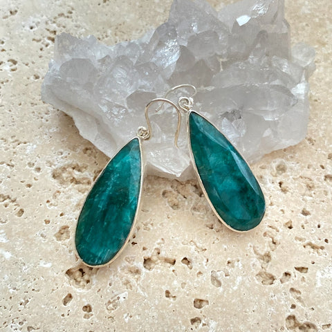 Emerald Quartz Earrings - Grace