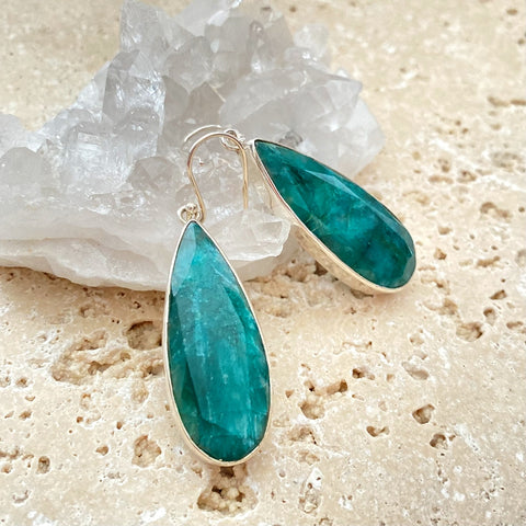 Emerald Quartz Earrings - Grace