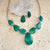 Emerald Quartz Necklace & Earring Set - Grace