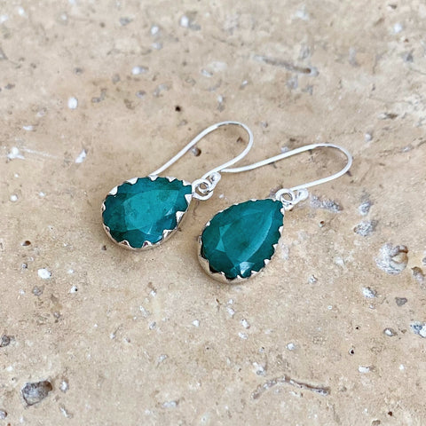 Emerald Quartz Earrings - Melita