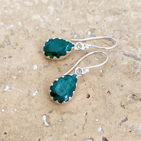 Emerald Quartz Earrings - Melita