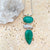 Emerald Quartz & Pearl Necklace - Amrita