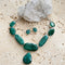 Emerald Quartz Necklace & Earring Set - Grace