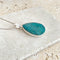 Emerald Green Quartz Teardrop Pendant - Grace