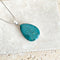 Emerald Green Quartz Teardrop Pendant - Grace