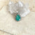 Emerald Green Quartz Teardrop Pendant - Phoenix