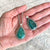 Emerald Green Quartz Teardrop Phoenix Pendant