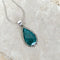 Emerald Green Quartz Teardrop Astrid Pendant
