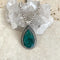 Emerald Green Quartz Teardrop Phoenix Pendant