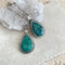 Emerald Green Quartz Teardrop Phoenix Pendant