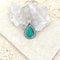 Emerald Green Quartz Teardrop Phoenix Pendant