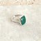 Deep Emerald Green Quartz Solange Ring