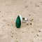 Emerald Quartz Teardrop Ring - Solange
