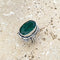 Emerald Green Quartz Oval Ring - Kumari