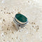 Emerald Green Quartz Oval Ring - Kumari