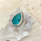 Emerald Green Quartz Teardrop Ring - Jyoti