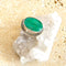Emerald Green Quartz Oval Ring - Jyoti