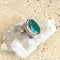 Emerald Green Quartz Oval Ring - Kumari