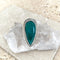 Emerald Green Quartz Teardrop Ring - Joyti