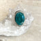 Emerald Green Quartz Oval Ring - Jyoti