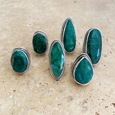 Emerald Quartz Marquise Ring - Jyoti