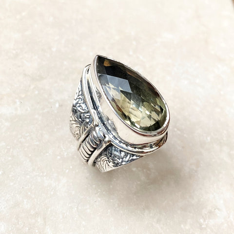 Green Amethyst Ring - Kumari