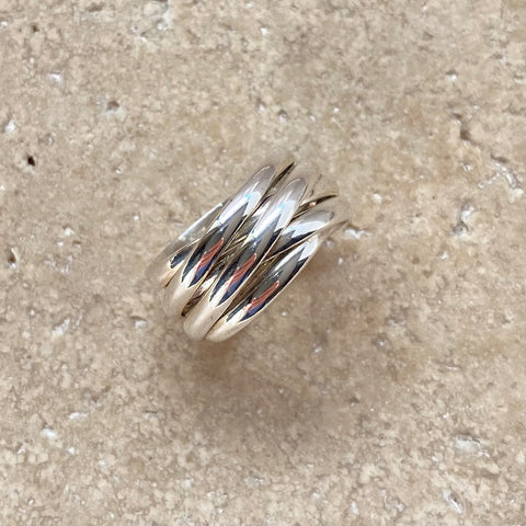 Silver Wrapped Band Ring